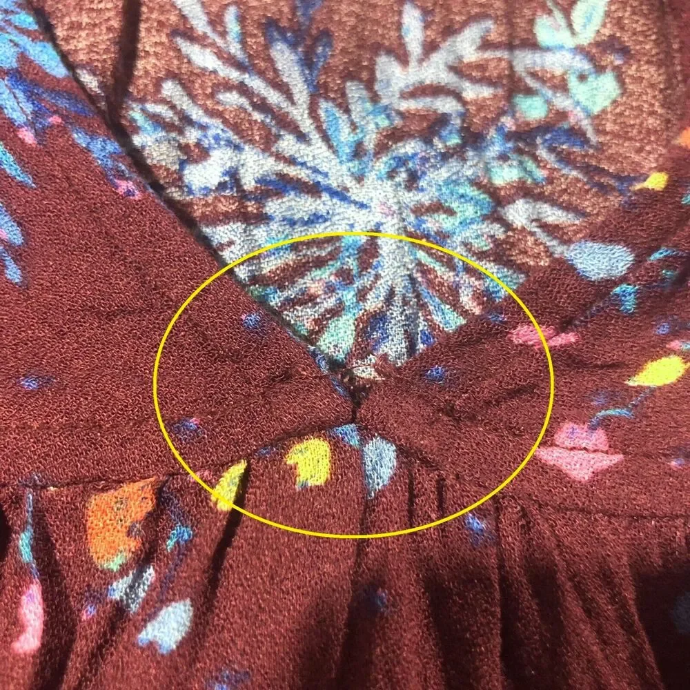 Free People Kaleidoscope Dream Tunic Top Blouse Micro Mini Dress S Cold Shoulder
